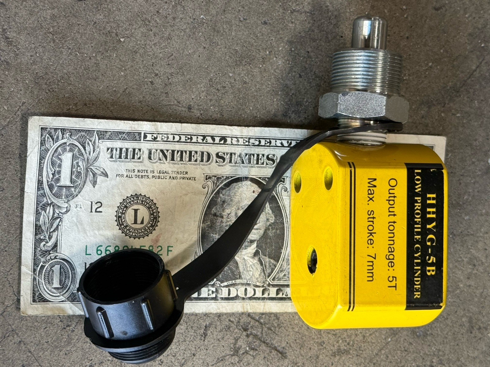 5 Ton Mini Hydraulic Ram Cylinder Low Profile Hydraulic 7mm Stroke Jack Single