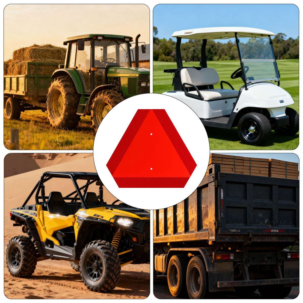 Aluminum Slow Moving Vehicle Safety Sign Slow Moving Vehicle Triangle Red Sign
