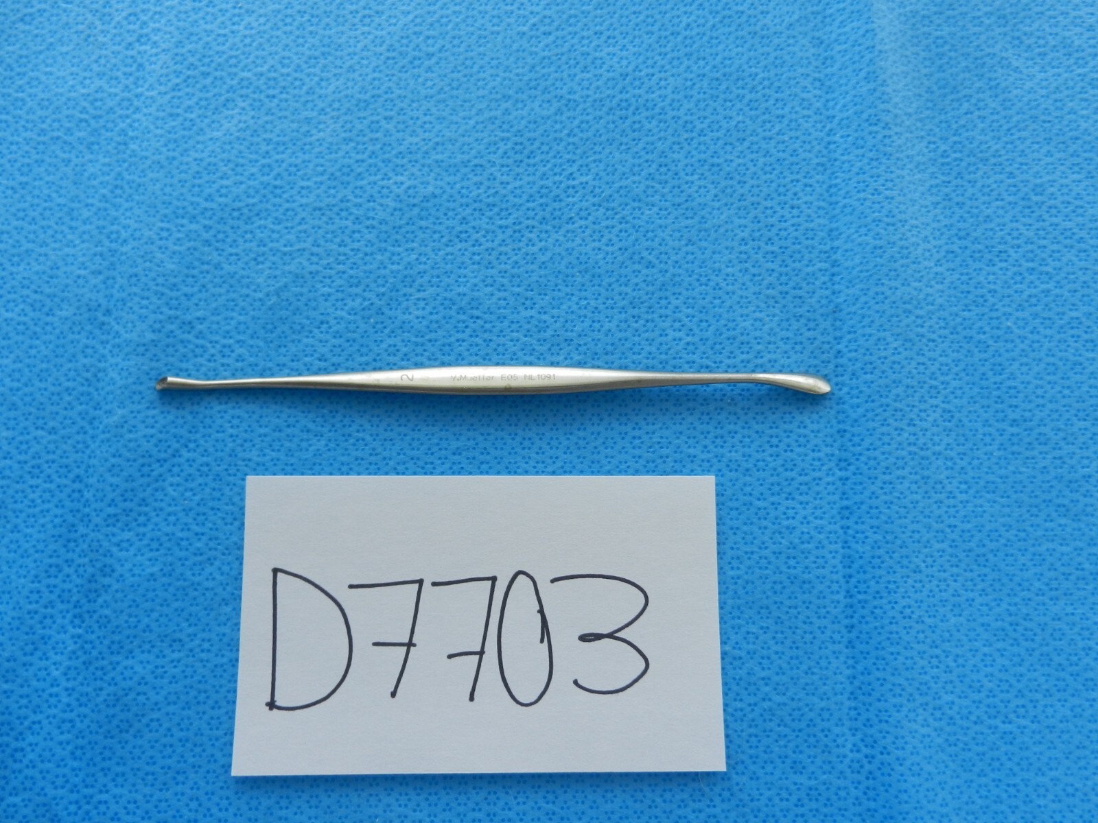 D7703 V. Mueller Penfield Double Ended Neuro Instrument w/ Wax Packer NL1091