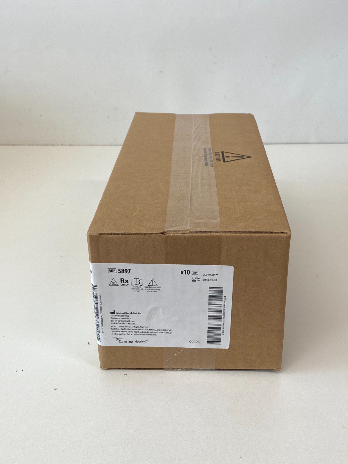 Box of 10 CARDINAL Health SCD Express Foot Cuff 5897 Exp.2030-02 (*BB46)