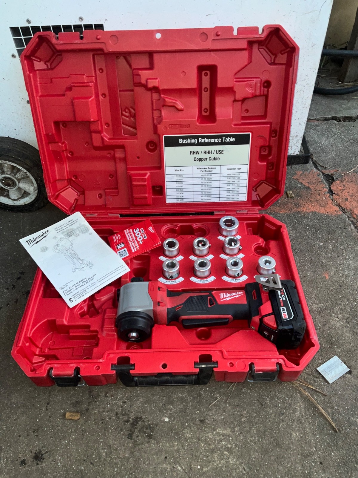 Pelacables Milwaukee 2935-20, batería de 5,0 Ah, 8 bujes de cobre, RHW, RHH,