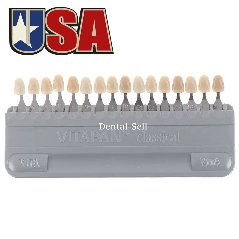 16 Colors Shade Guide Porcelain Dental VITA Classical A1-D4 Whitening Comparison