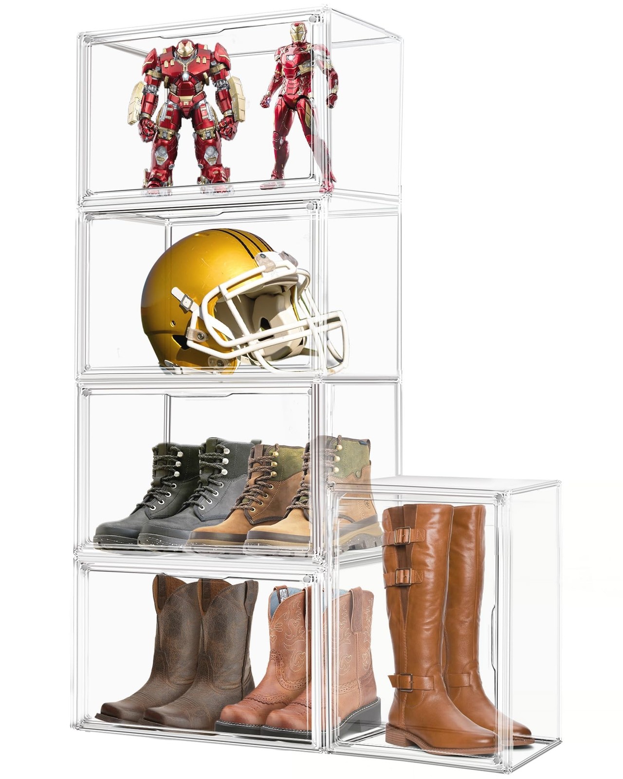 XXX-Large Extra Large Acrylic Display Case 17”x13”x13” Transparent Shoe Di…