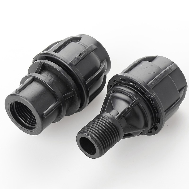 MDPE Compression Fitting Male Female Thread Adapter Water Pipe Connector 20-63mm