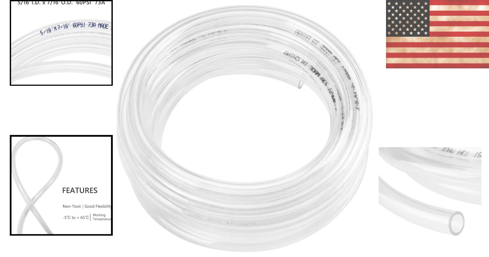 High-Quality 10ft PVC Tubing 5/16″ ID – Smooth Flow & Low Pressure Applications