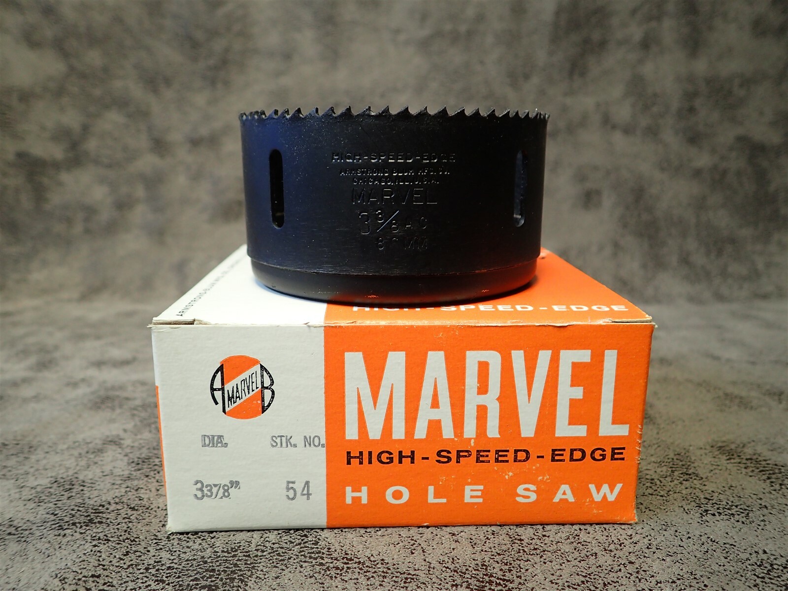 #54 Marvel Armstrong Blum 3-3/8″ HSS Hole Saw,1-5/8″ Cutting Depth, Tooth Edge