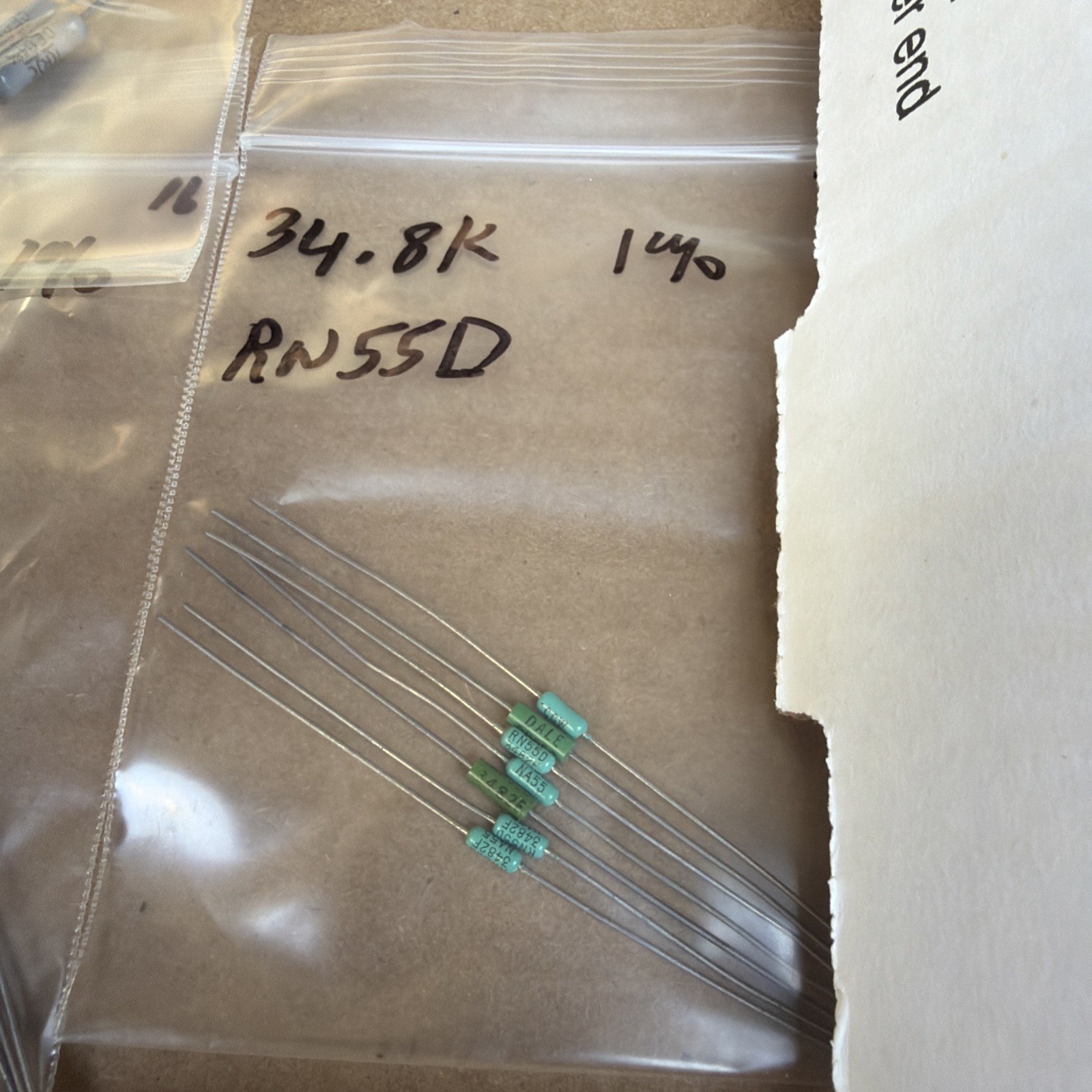 125pc Group Lot Of RESISTORS Dale & Other Mfg Look At Pictures Used #2