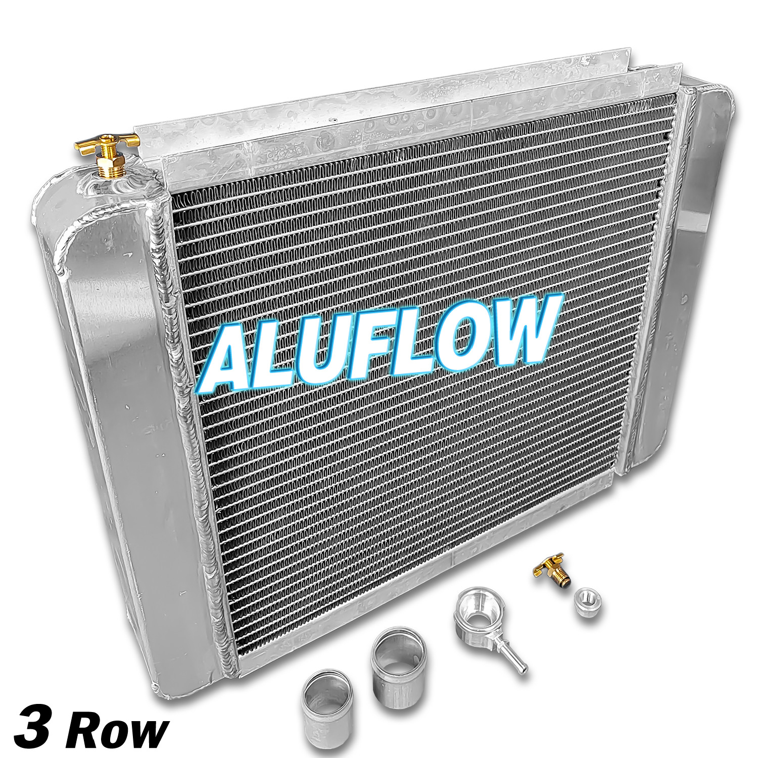 209663B 24″ x 16″ Overall Universal Custom Performance Radiator Kit All Aluminum