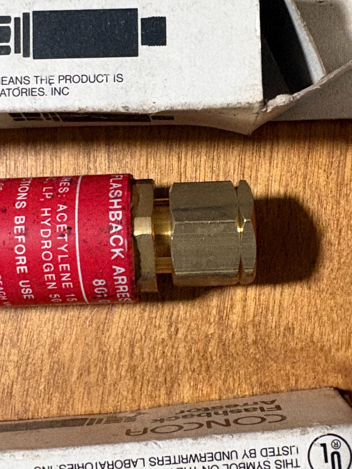 Pair of Concoa flashback arrestors, 8010539 , 8010536, oxygen acetylene unused