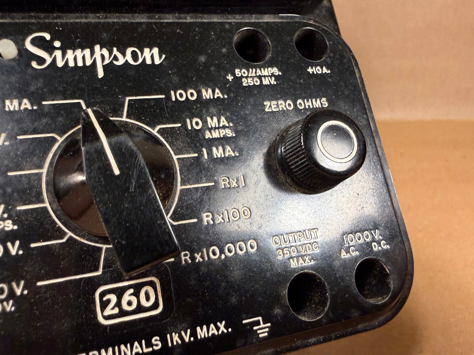 Simpson 260 Series 7P VOM Untested – Volt-Ohm-Millammeter Voltmeter Multimeter
