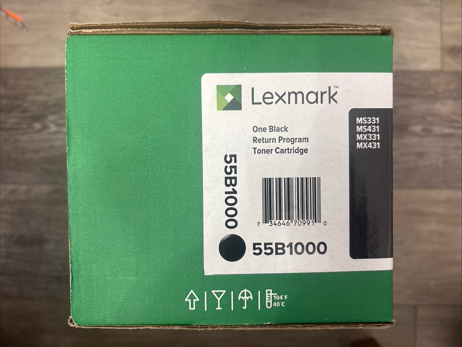 Lexmark 55B1000 Black Toner Cartridge | MS331dn MS431dn MX431adw | Brand New