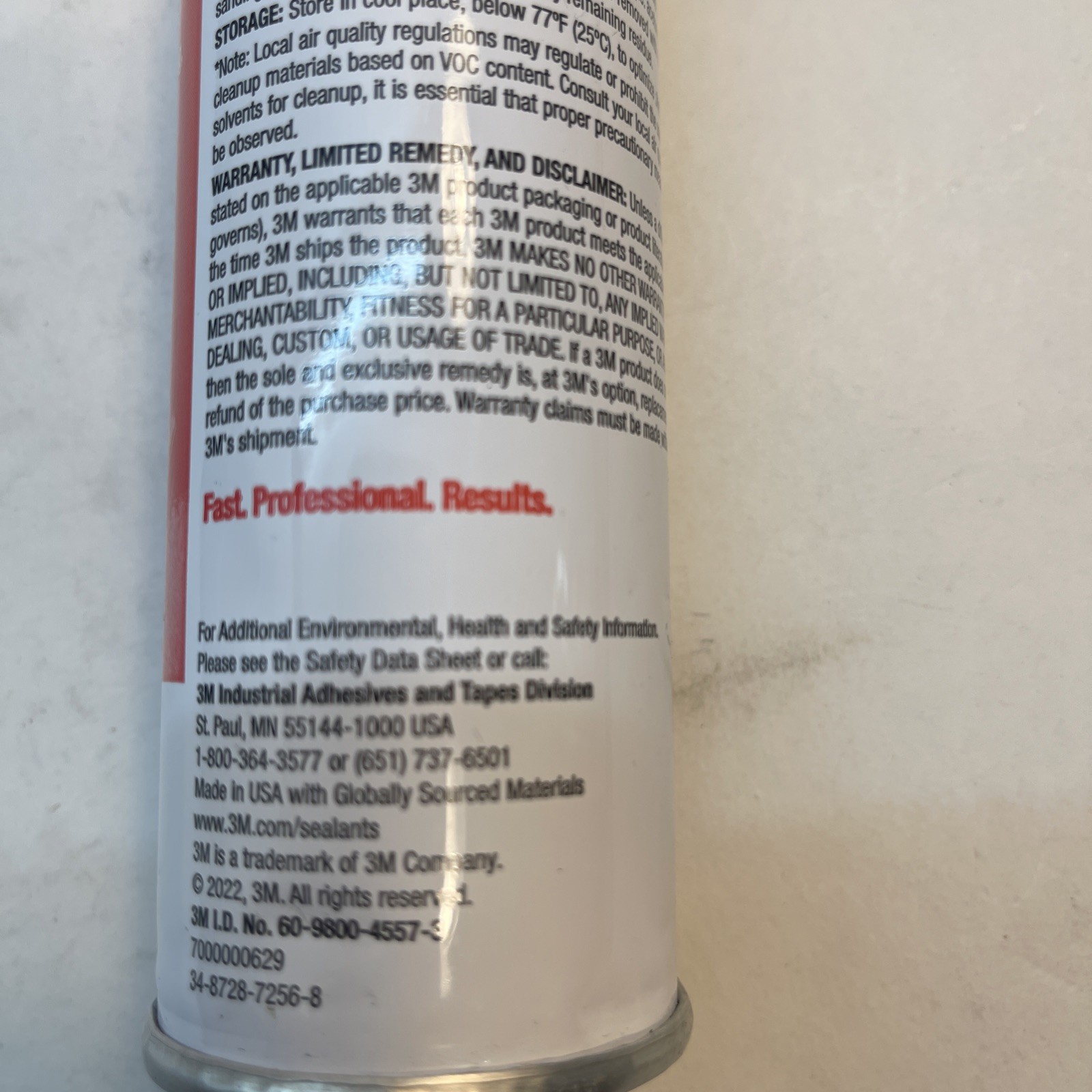 3M Marine Adhesive Sealant Fast Cure 5200 (06520) White “No Tip “ (13d)