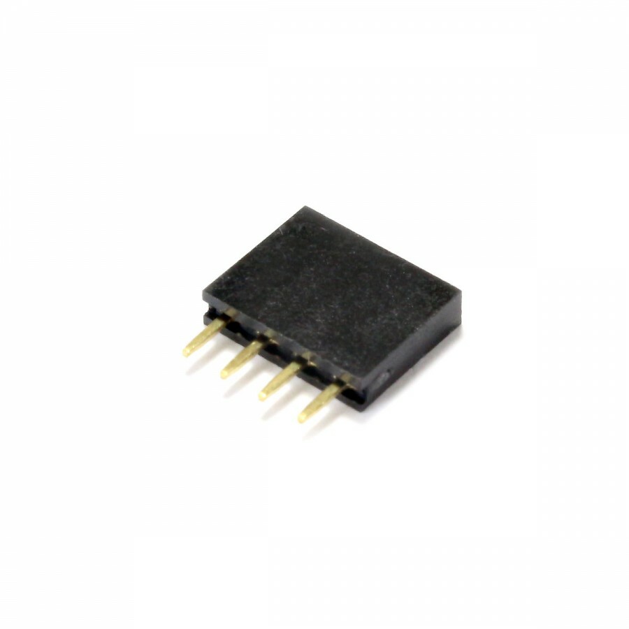 10Pcs 2.54mm Pitch 0.1 1×4 4 Pin 4p Female Dupont Header Thru Hole Headers 10x