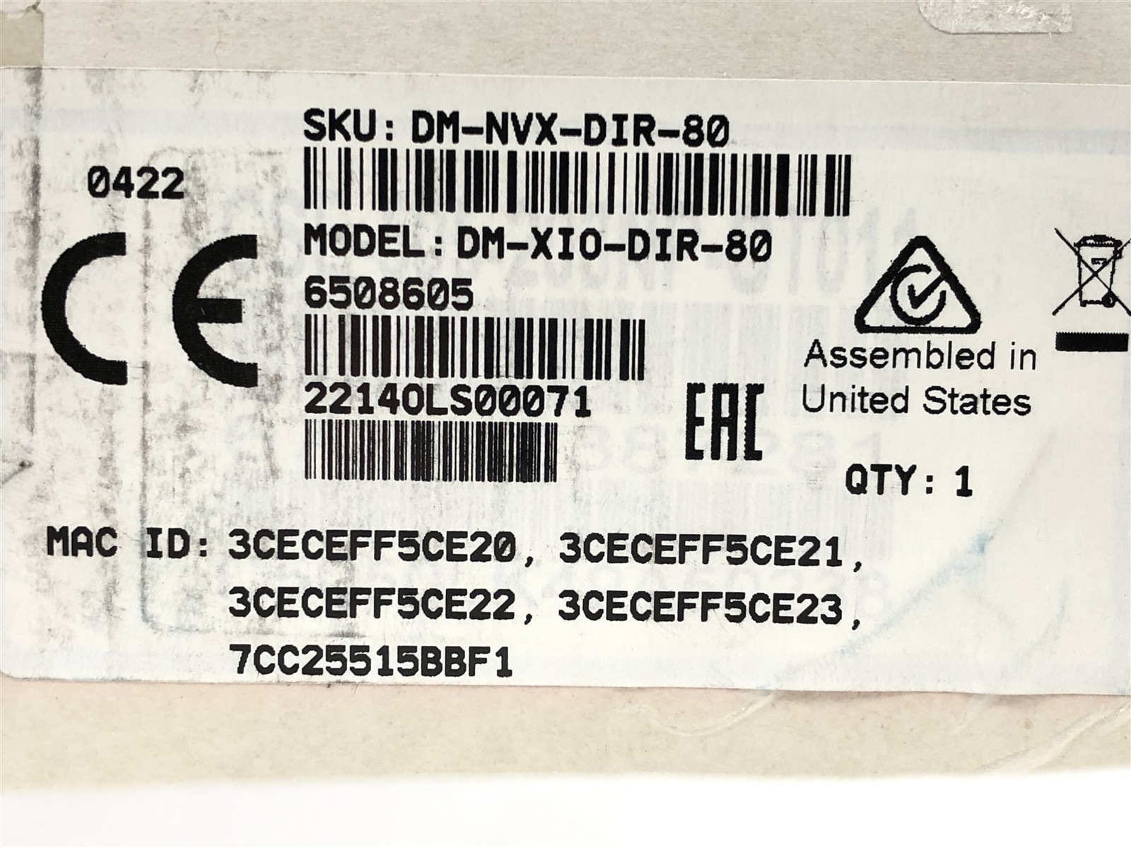 NEW Crestron DM-NVX-DIR-80 DM-XIO-DIR-80 Director Network AV Switching Appliance