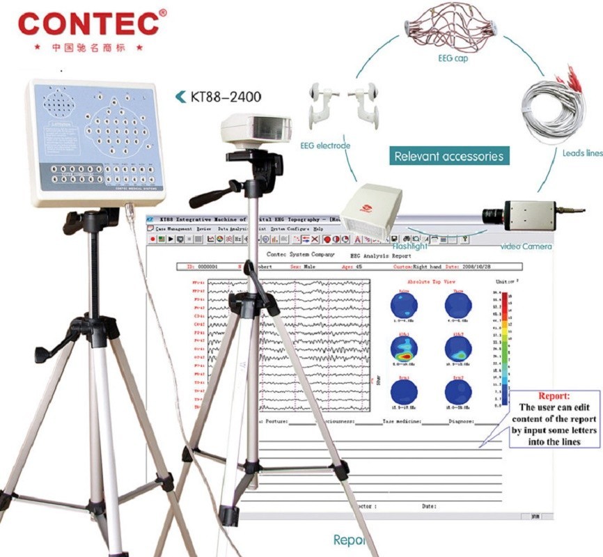 KT88-2400 24 Channel EEG Brain Electrical Activity Mapping System Software