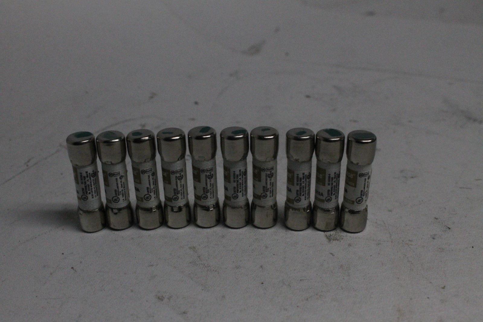 Lot of 10 Littelfuse KLKD-1/10 KLKD 1/10A 0.1A 600V Fast-Acting Fuse