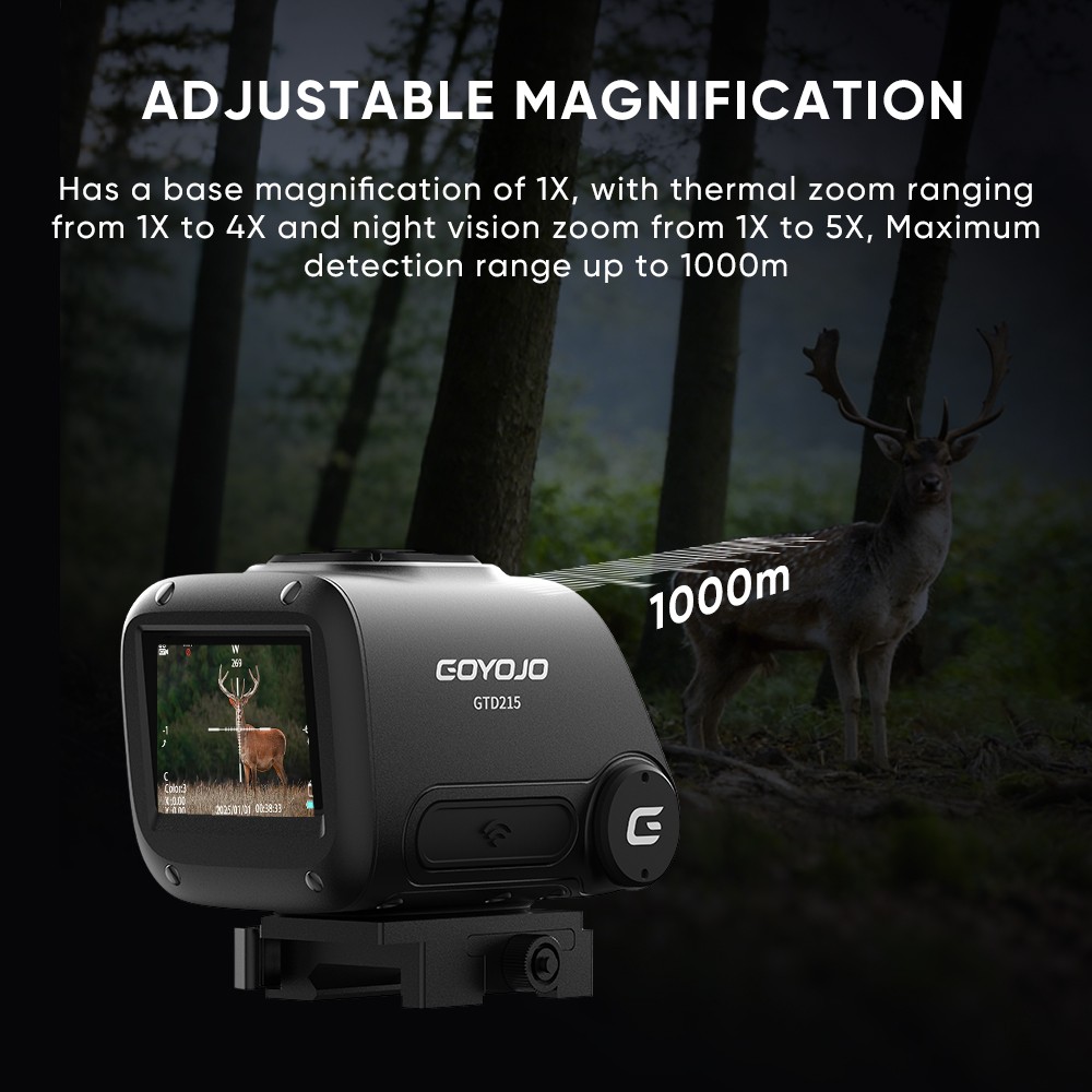 GOYOJO GTD215 Thermal Night Vision Dual Light Fusion Scope for Hunting DAY&Night