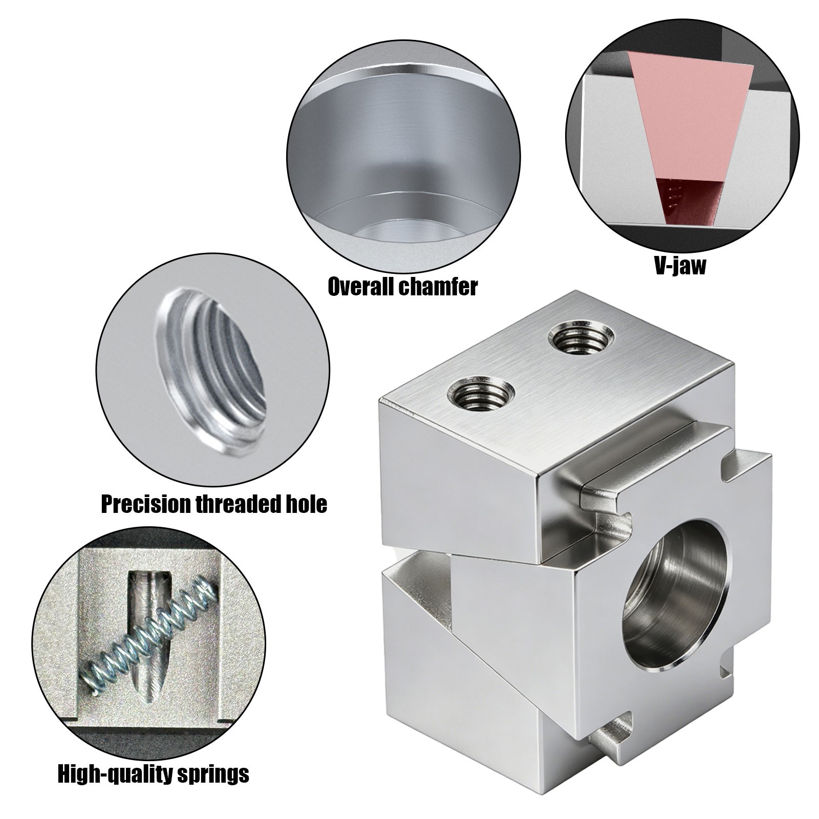 2PCS M6 OK Clamp Fixture CNC Side Clamping Device Bidirectional Workholding Tool