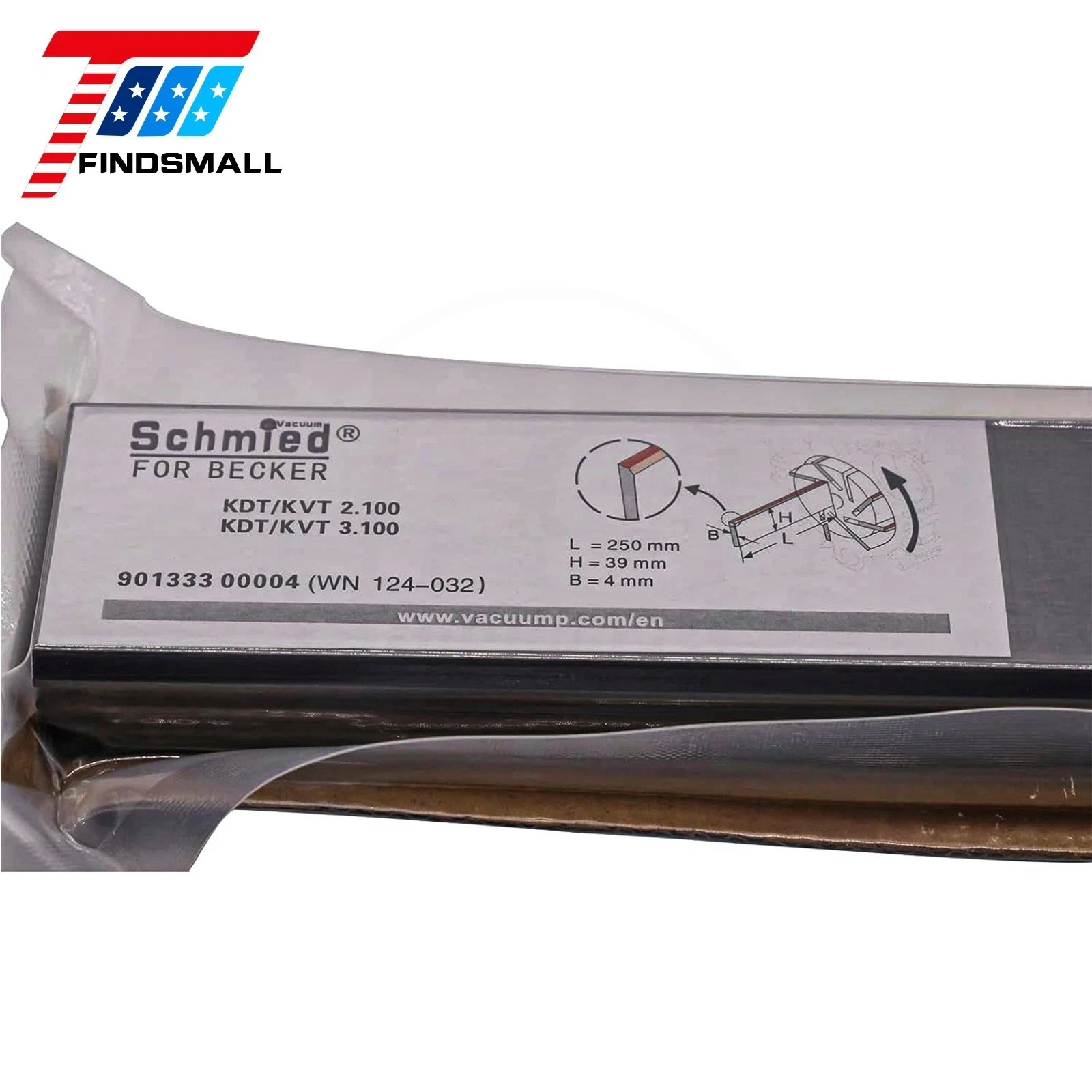 4Pcs Carbon Vane WN124-032 90133300004 for Becker KDT/KVT 2.100/3.100 250*39*4mm