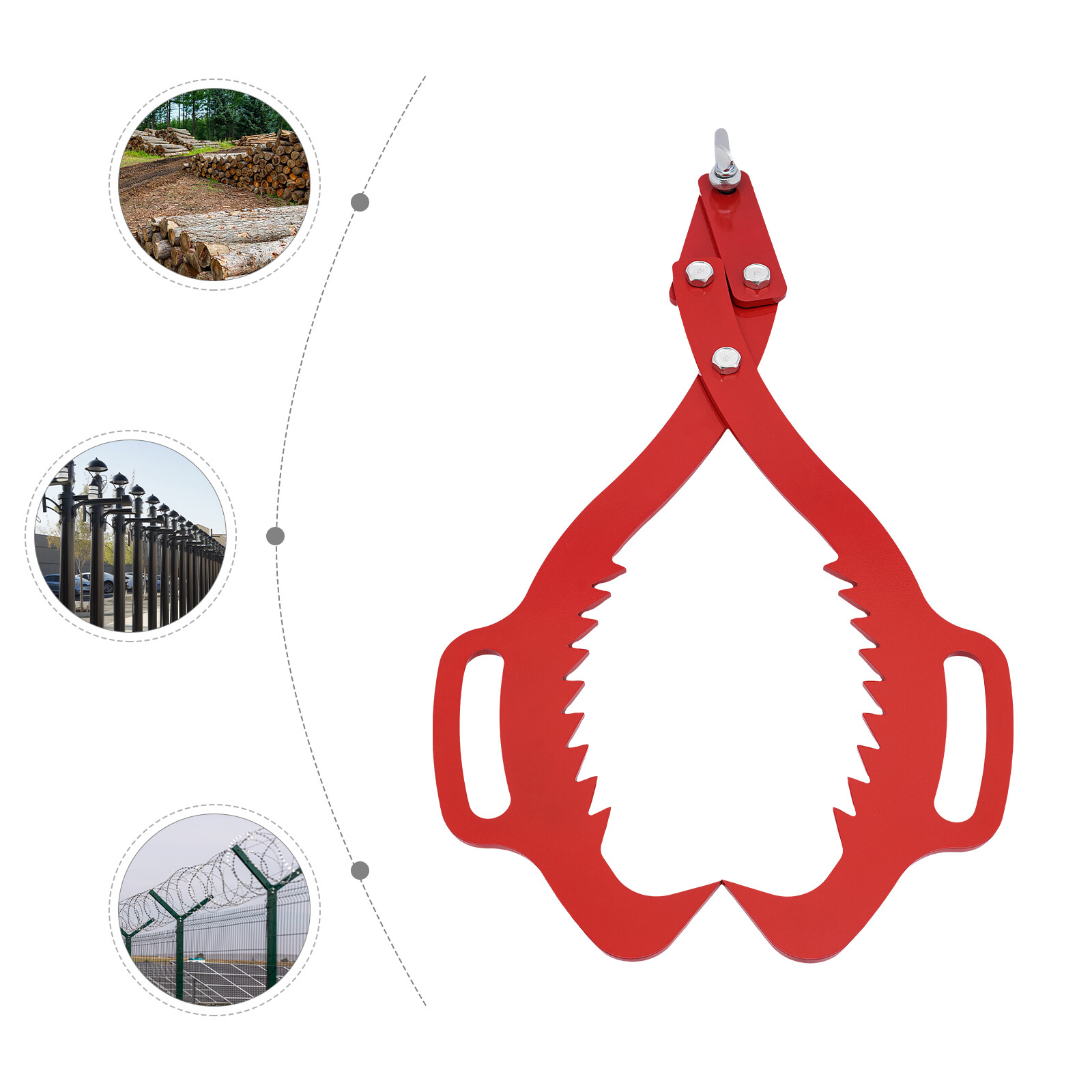 25″ Claw Hook, Log Lifting Tongs, Heavy Duty Grapple Timber Claw 1000kg 2200lbs