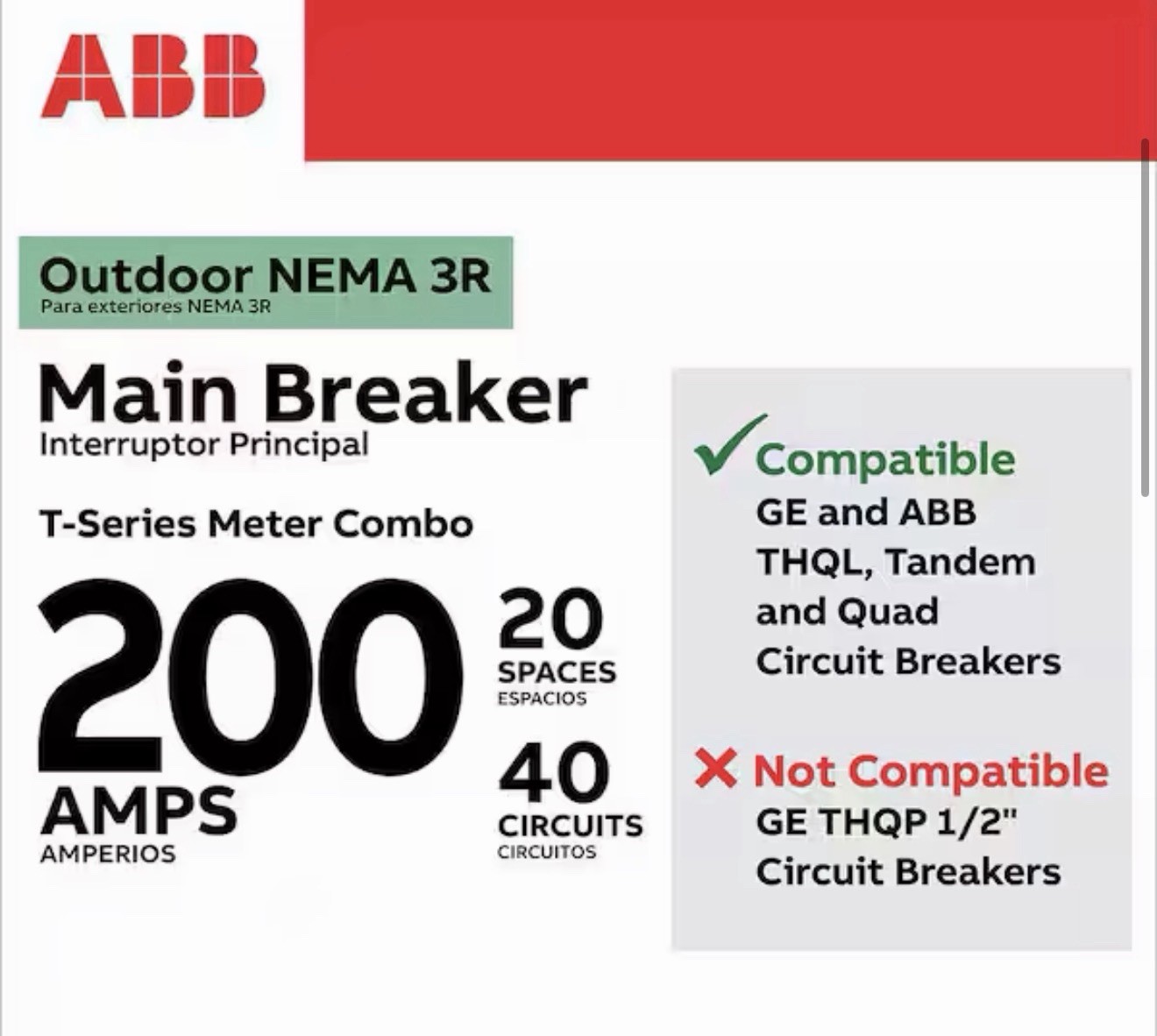 Outdoor 200 Amp 20-Space 40-Circuit Main Brkr Ring Surface Meter Socket Load Cen