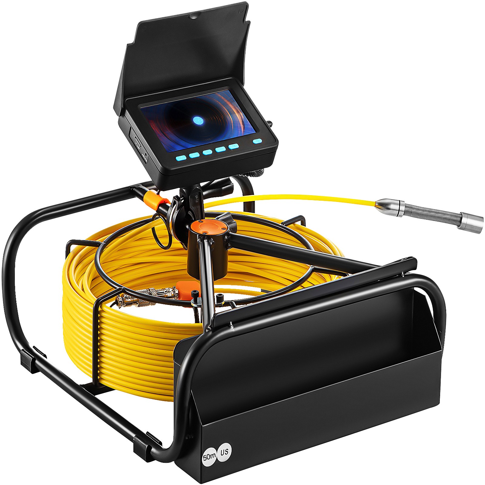 VEVOR Sewer Camera 164FT/50M HD Drain Pipe Inspection Camera 4.3 In LCD Monitor
