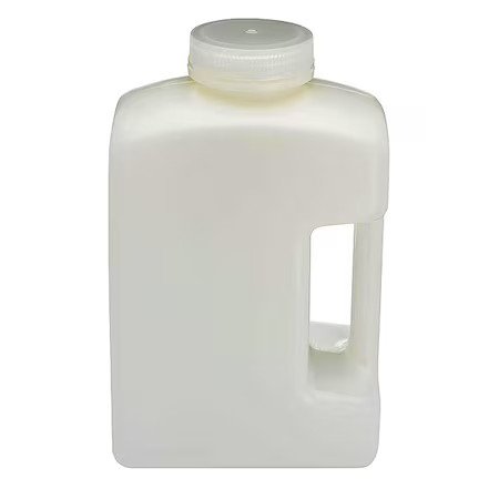 Globe Scientific 7102000 Bottle, Wide Mouth, Rectangular, Hdpe, 2000Ml, Pk4
