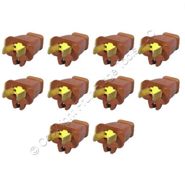Eagle SA840B Brown Straight Plugs 15A Non-Polarized NEMA 1-15P w/Cord Clip 10pcs