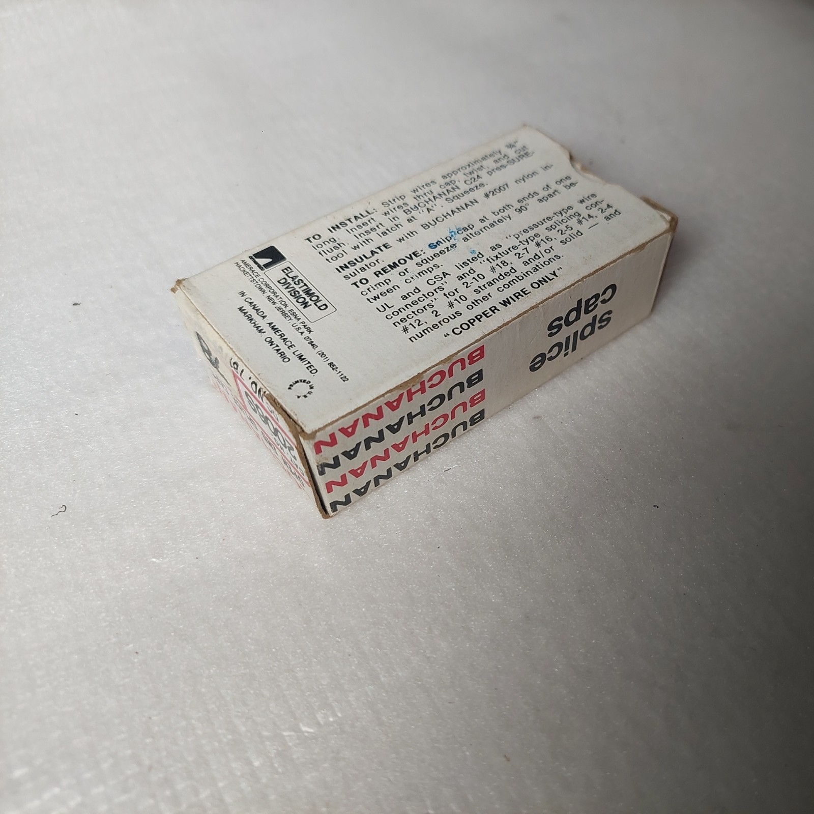 Buchanan 2006S Open End Splice Caps DC # 781789-45005 – Qty. Only 78 Pieces