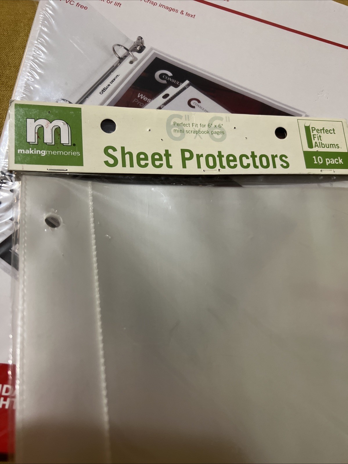 Sheet Protectors 100ct Standard Weight 2.4mil Clear 8.5″x11 & 3 Ring Off.Dep. 🎁