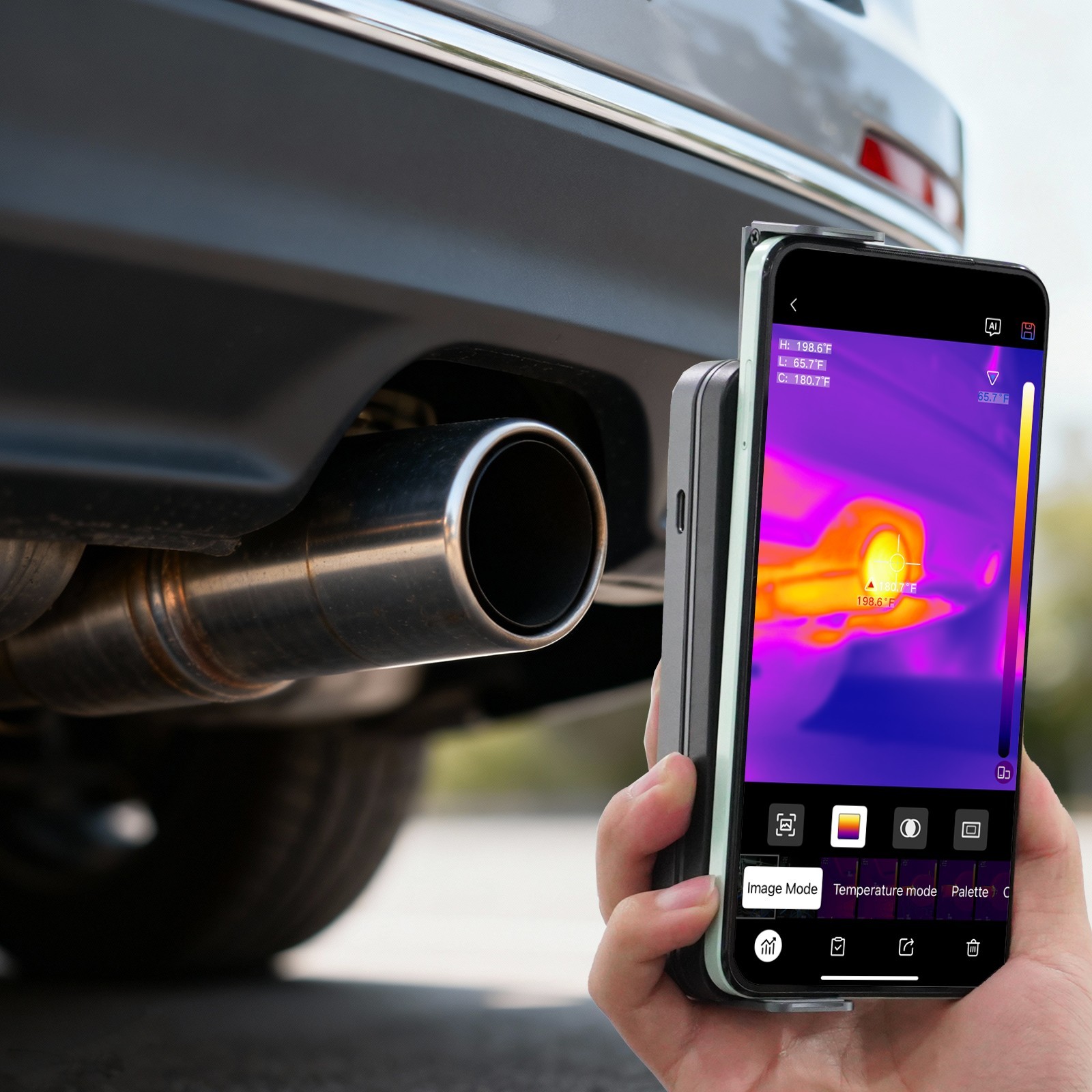 256×192 IR Resolution Wireless Thermal Camera for Android & iOS WiFi Handheld