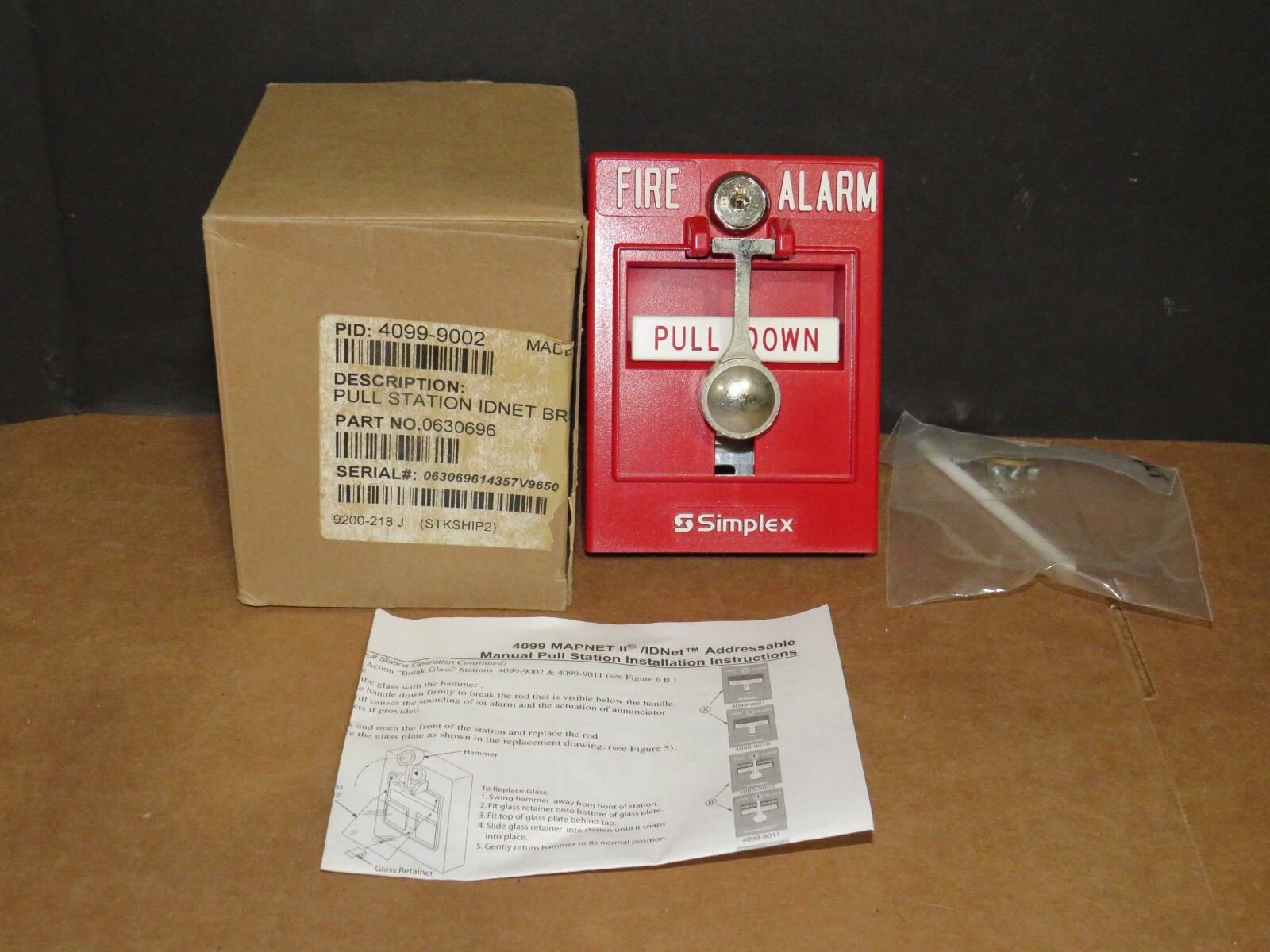 NEW OPEN SIMPLEX 4099-9002 PULL STATION FIRE ALARM FREE 2DAY SHIPPING