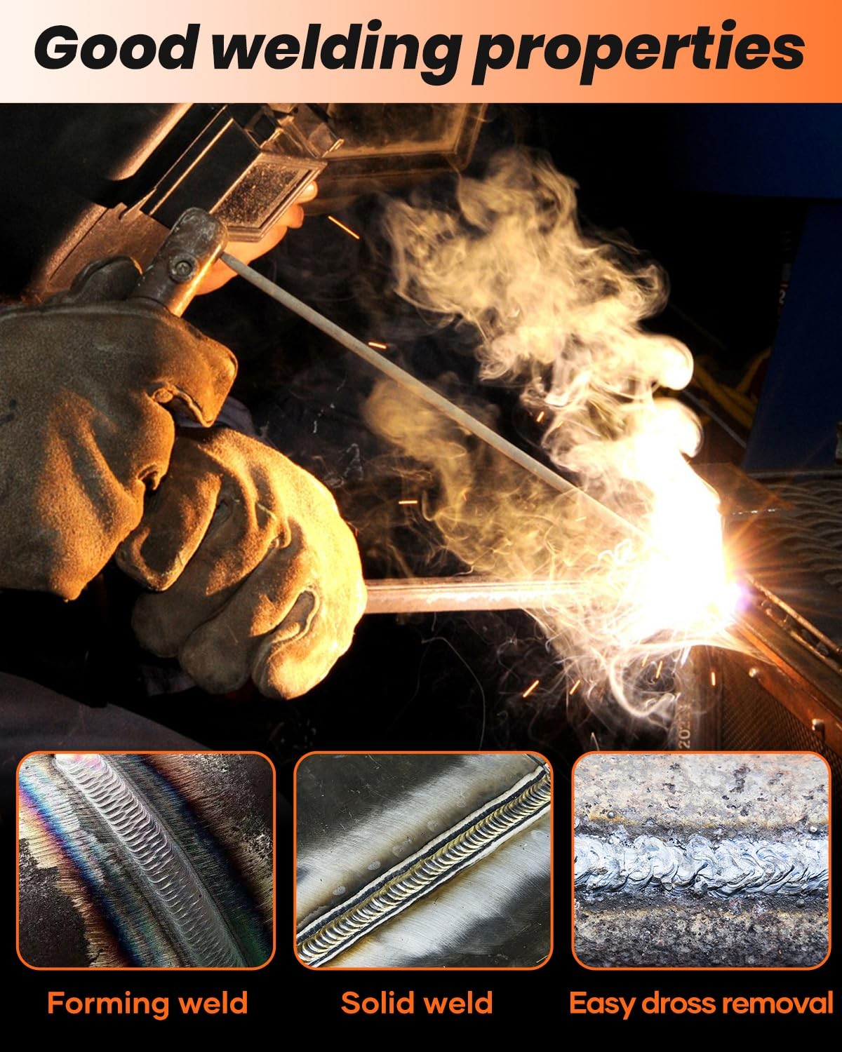 Saker E6013 Welding Rod 3/32» 5LB Carbon Steel Stick Electrodes