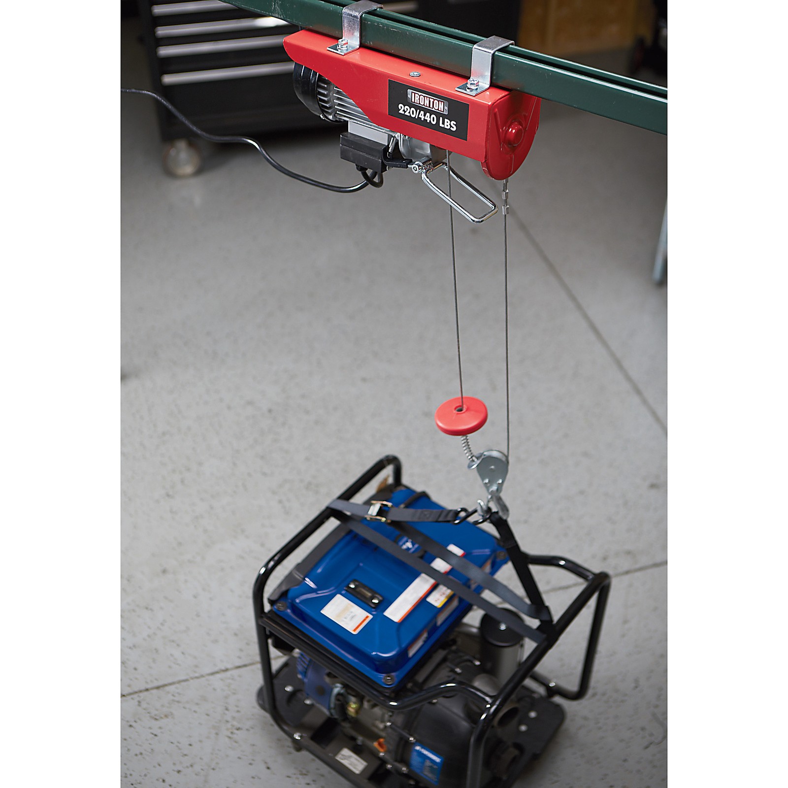 Ironton Electric Cable Hoist, 220-lb. Single-Line Capacity/440-Lb. Double-Line