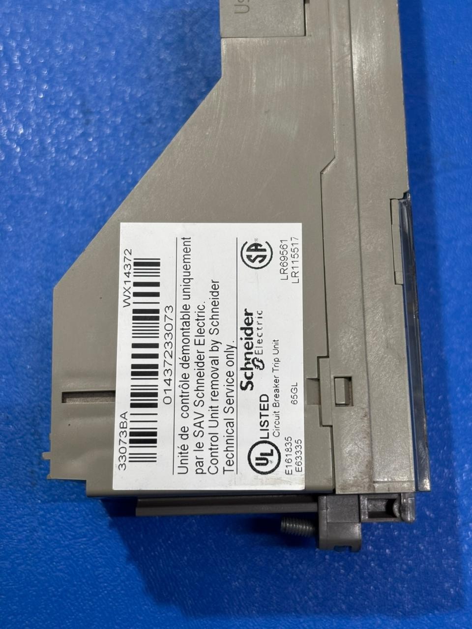 SCHNEIDER MICROLOGIC 6.0A CIRCUIT BREAKER TRIP UNIT 33073BA W14372 AAV73102
