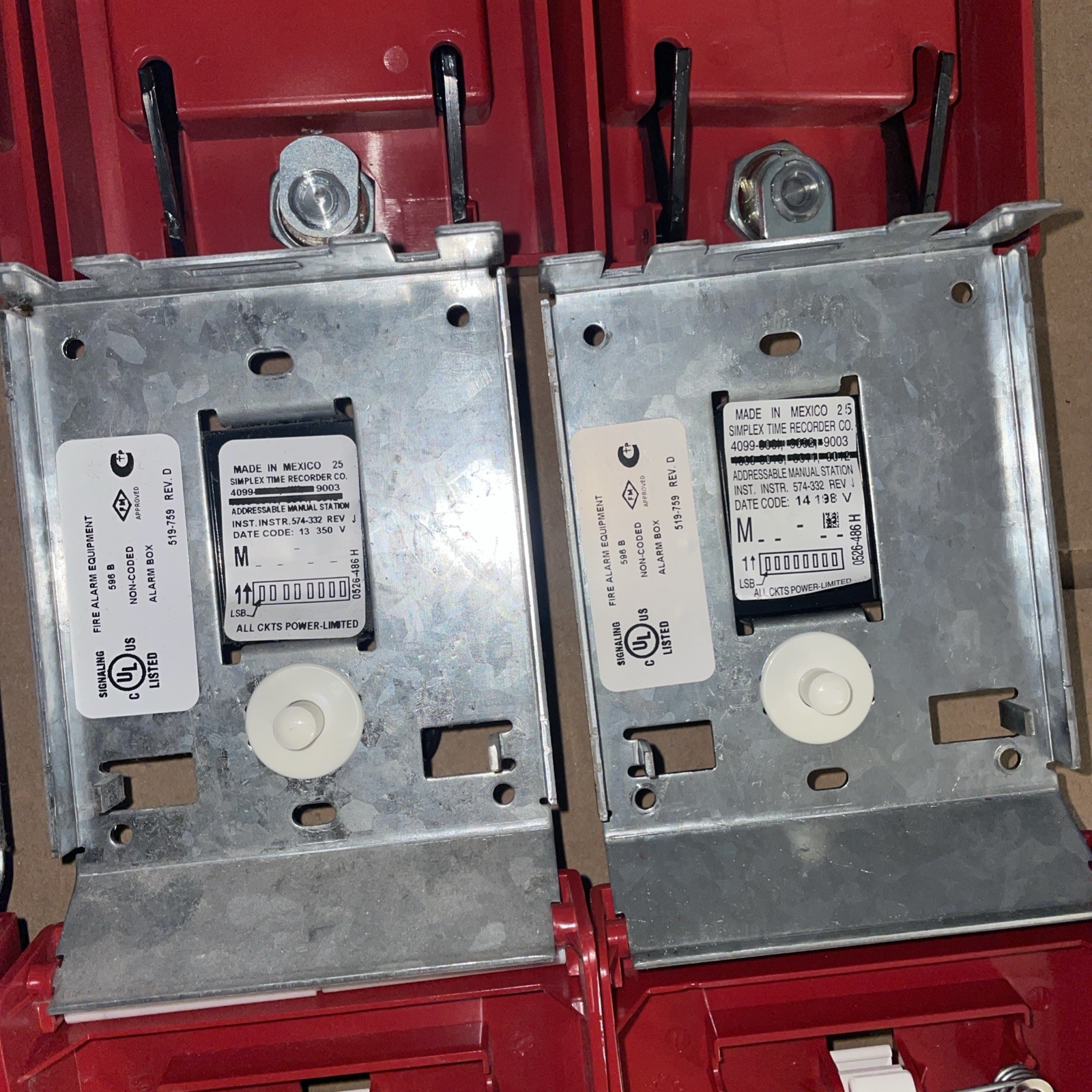 LOT OF 8 Simplex Fire Alarm Pull Station 4099-9003 With Only 1 Key. Used