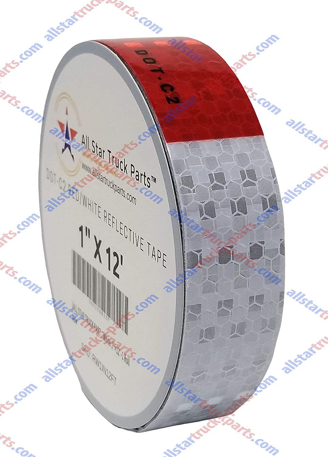 Conspicuity Tape DOT-C2 Reflective Truck Trailer Safety Red White: 1″/2″/3″ Wide