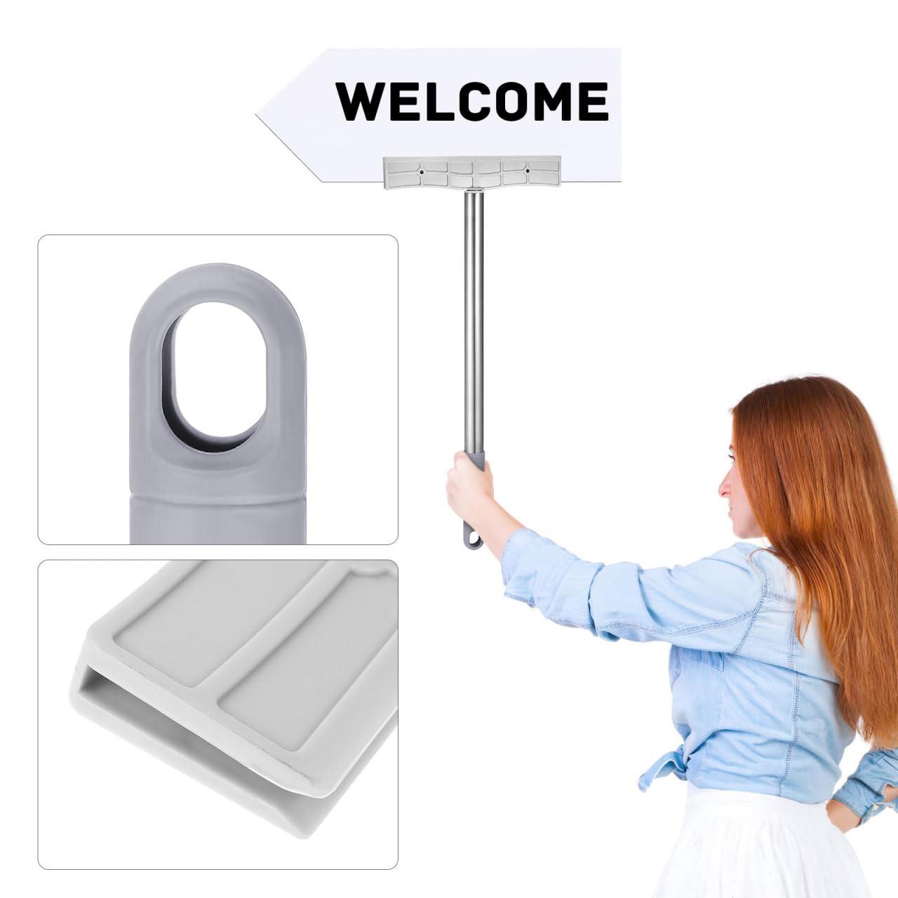 2PCS Protest Sign Holder Stick 17×7.7 Inches Handheld Sign Holder Parades Slo…
