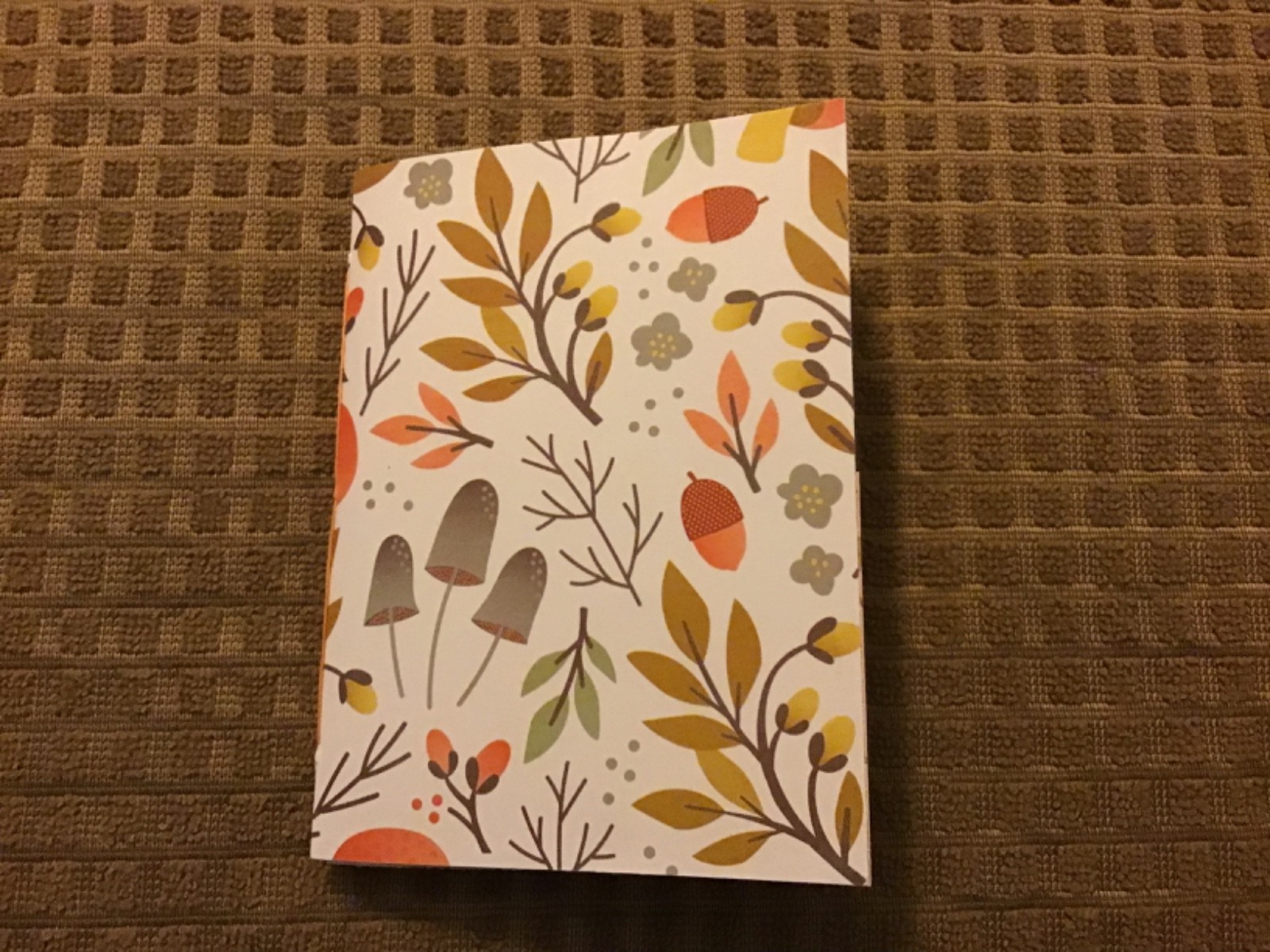 Handmade Naked Junk Journal 6” x 4.5” Mushroom Print Card Stock Cover