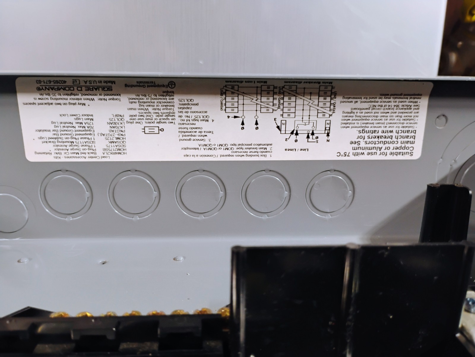 Square D Box And Cover Homeline Load Center 240v 15 – 100A Electric Panel