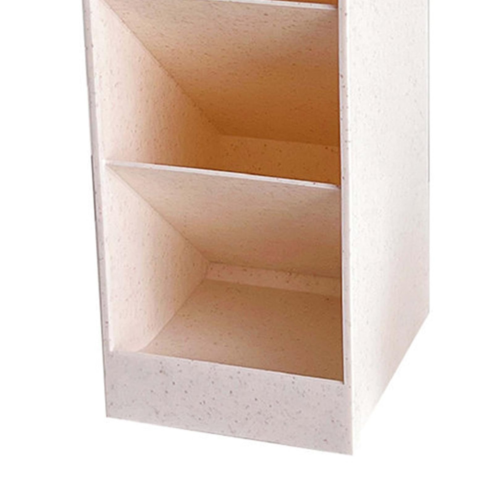 Desk Pen Holder, 4 Compartment Plastic Vertical Marker Organizer Stationary O…