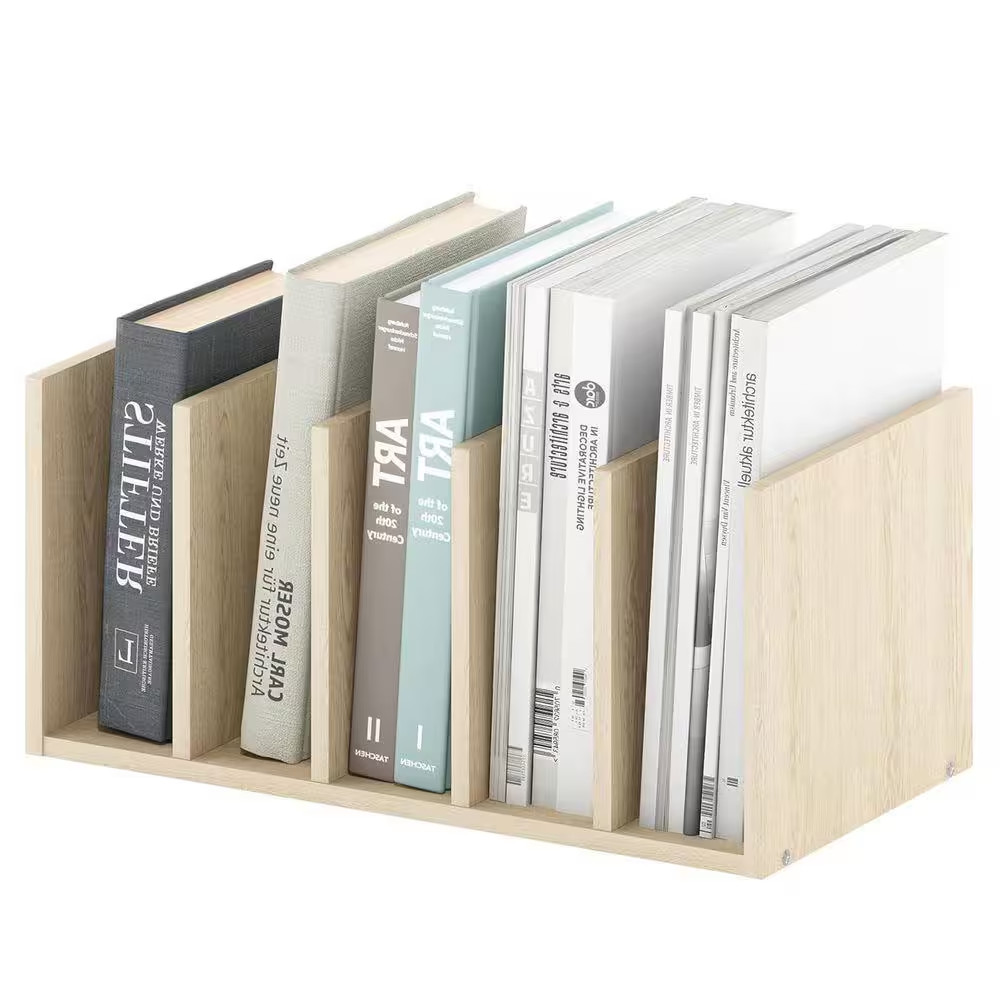 Beige 16.3 In. X 6.6 In. Wood Modern Desk Organizer, Set of 2