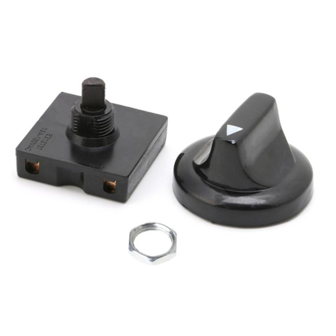 4 Position 3 Speed Fan Switch Rotary Controller with Knob 13A 250V