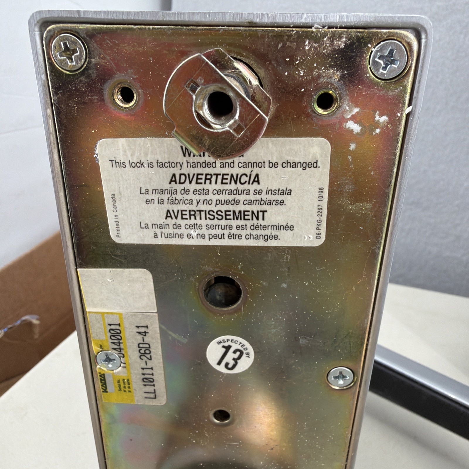 ILCO Unican L1000 Series LL1011-26D-41 Door Lock Satin Chrome