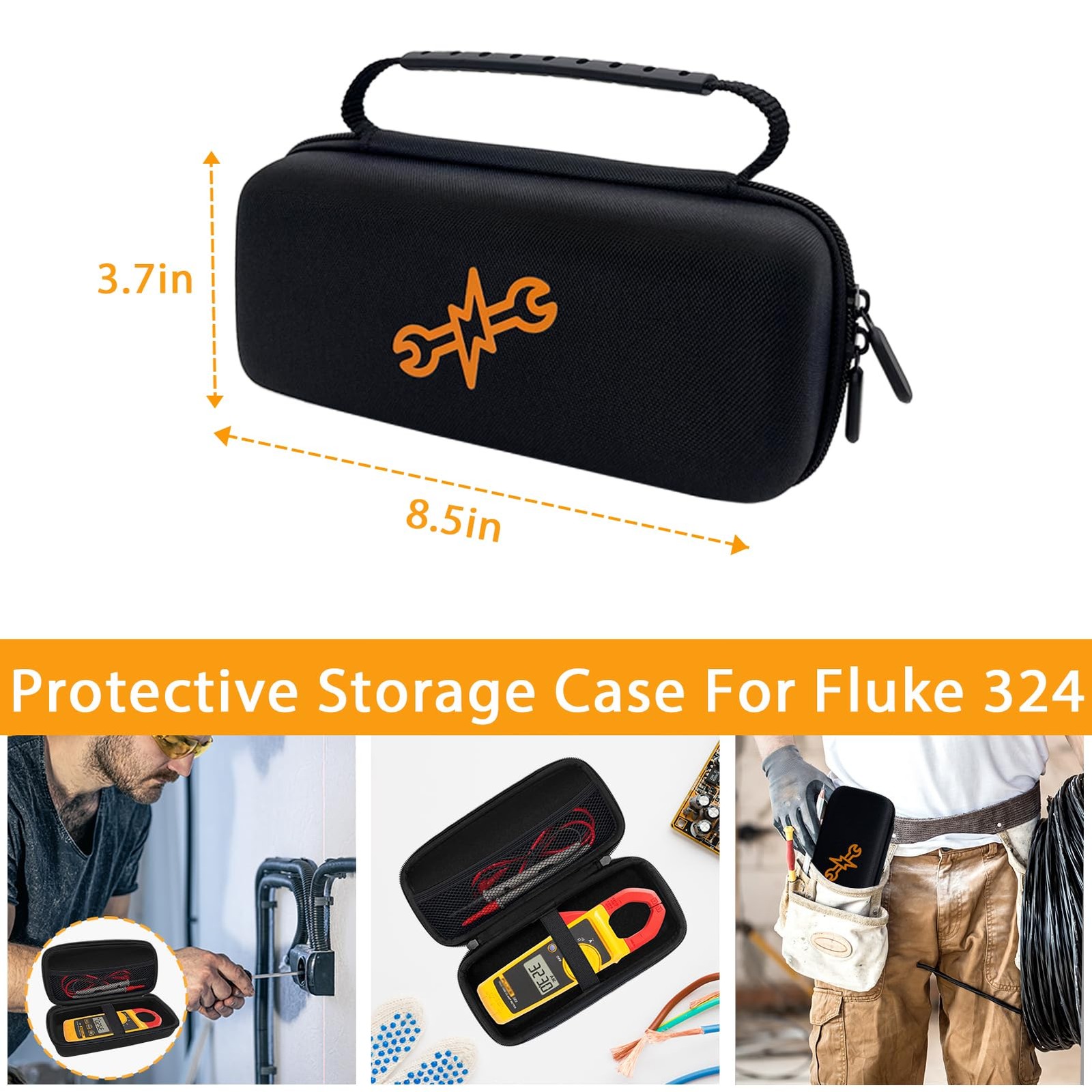 Hard Tool Carrying Case for Fluke 323/324/325/303/305 Clamp Multimeter FC Tru…