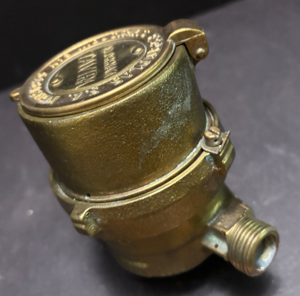 Elorriaga Tavira SOLID BRASS WATER METER SanSebastian Spain Industrial Chic 1964