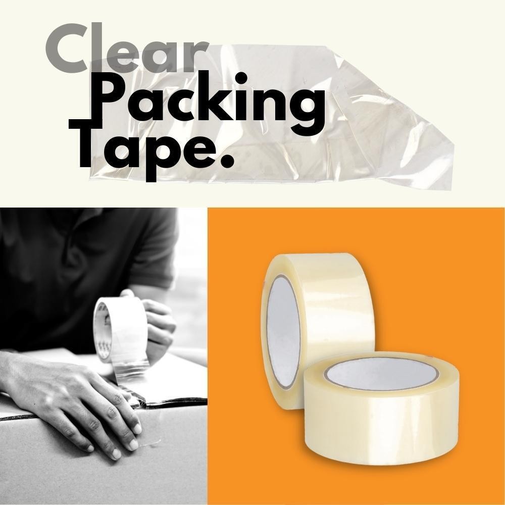 36 Rolls Clear Box Carton Sealing Packing Tape Shipping – 1.75 Mil 2″ x 55 Yards