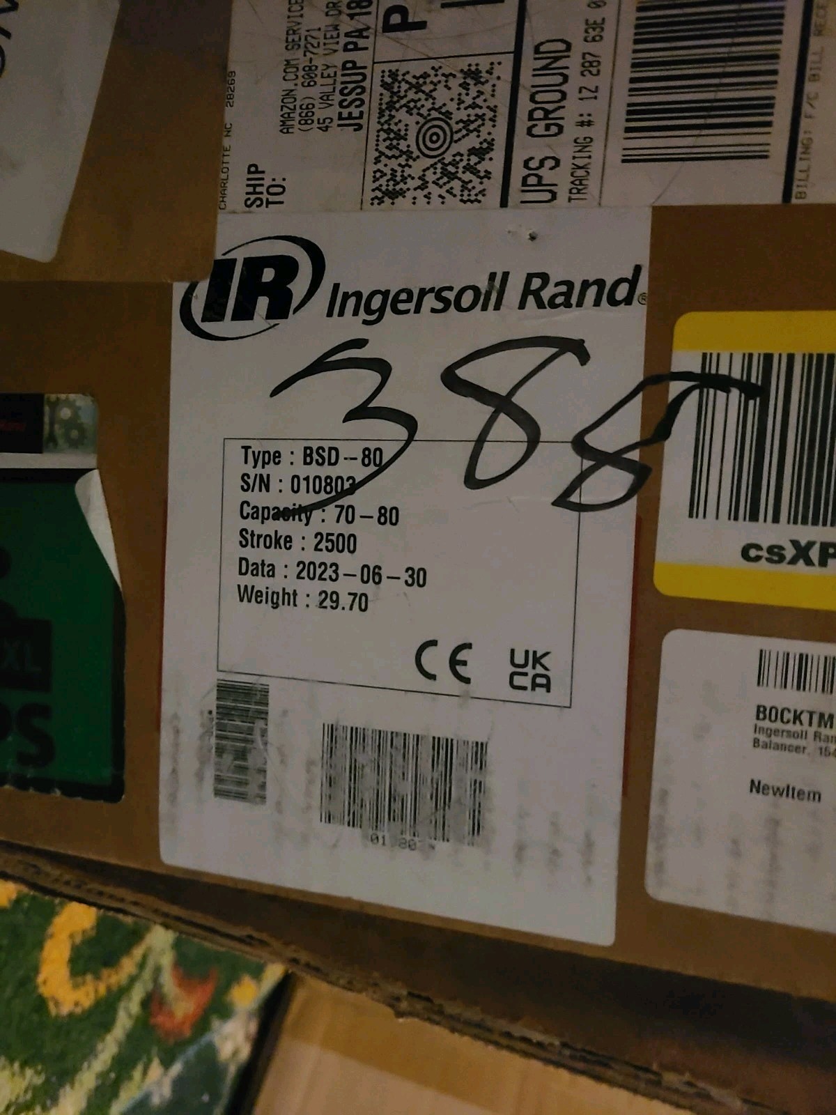 Spring Balancer Ingersoll Rand BSD-80 Super Duty Spring Balancer W/ Safety Hook