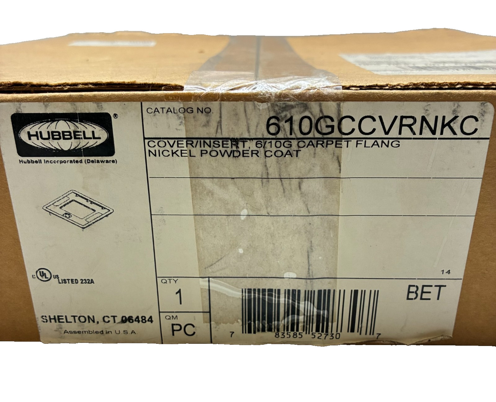 HUBBELL 610GCCVRNKC COVER/ INSERT CARPET FLANG NICKEL POWDER COAT 6/10G