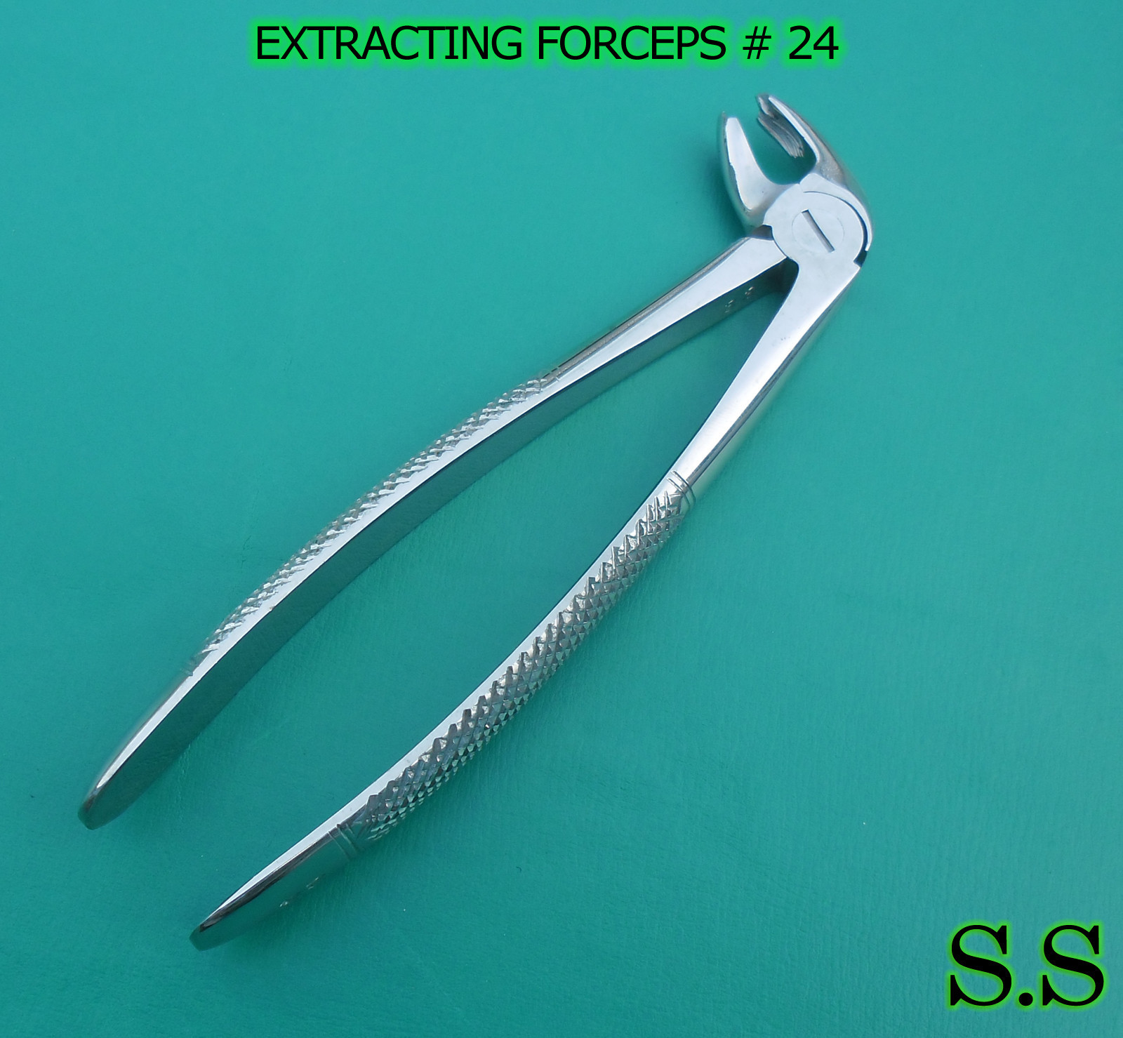 O.R GRADE ENGLISH PATTERN DENTAL EXTRACTING LOWER MOLAR FORCEP LEFT #24